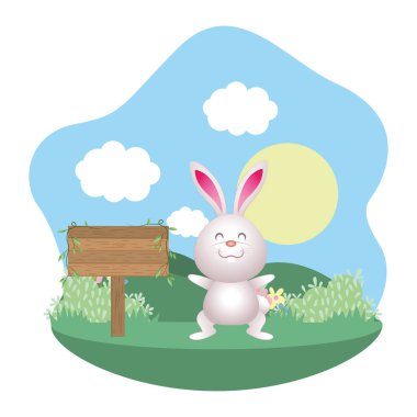 Sevimli tavşan çizgi filmi