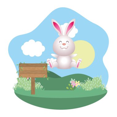 Sevimli tavşan çizgi filmi