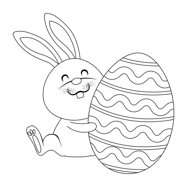 Dibujos animados conejo de Pascua — Vector de stock