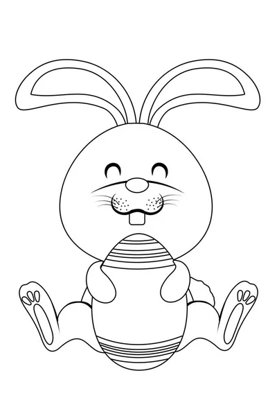 Easter rabbit cartoon — Stock Vector