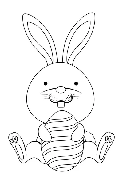 Paskalya tavşanı cartoon — Stok Vektör