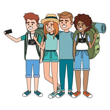 turist insanlar karikatür