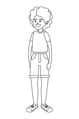 Genç kadın çizgi film