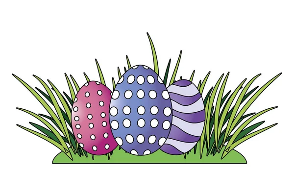 Easter eggs cartoon — Stock Vector