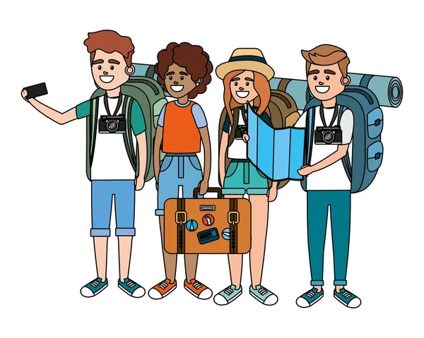 turist insanlar karikatür