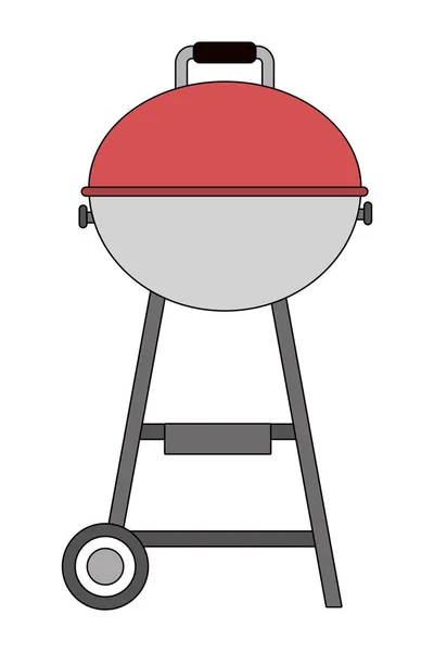 Barbecue grill dessin animé — Image vectorielle