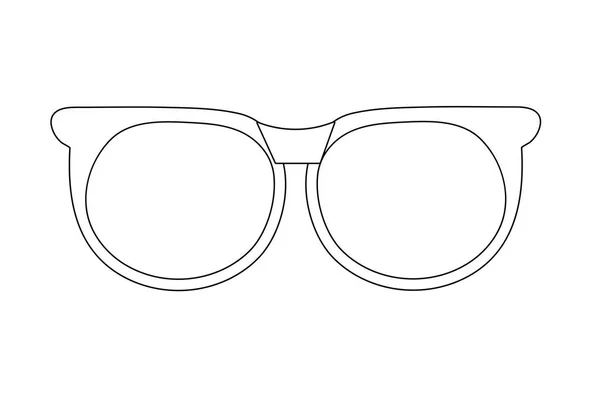 Lunettes de soleil lentille dessin animé — Image vectorielle