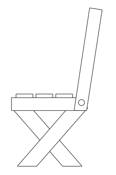 Chaise en bois dessin animé — Image vectorielle