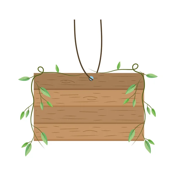 Caricatura de madera signo — Vector de stock