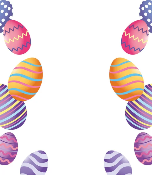 Huevos de Pascua de dibujos animados — Vector de stock