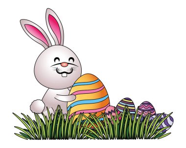 bunny Paskalya yortusu yumurta