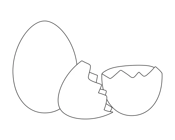 蛋壳分裂隔离 — 图库矢量图片