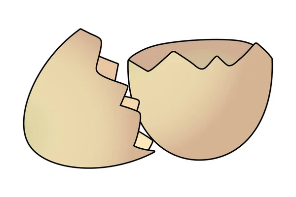 Cáscara de huevo separada aislada — Archivo Imágenes Vectoriales