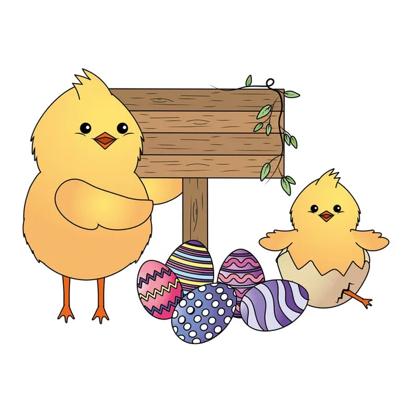 Η γκόμενα με τα αυγά του Πάσχα — Διανυσματικό Αρχείο