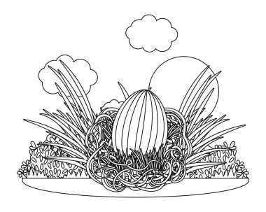 Yuvadaki paskalya yumurtaları