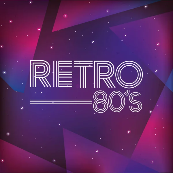 80s retro styl słowo — Wektor stockowy