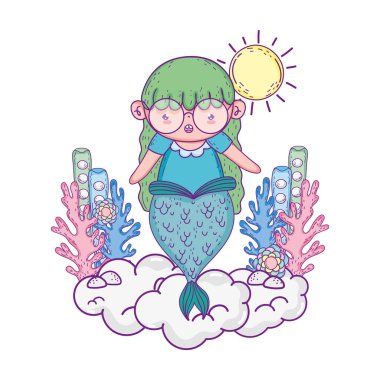 bulutlar fairytale karakter güzel deniz kızı