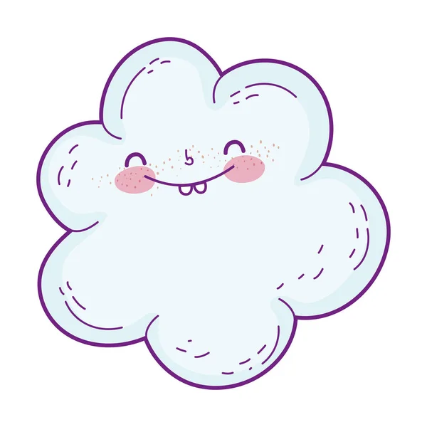 Roztomilý cloud kawaii charakter — Stockový vektor