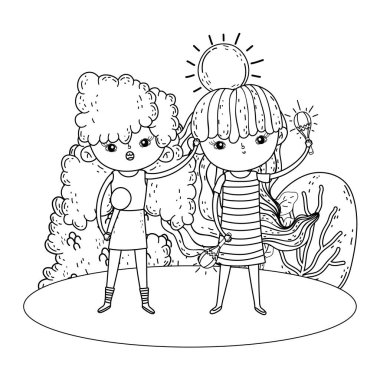 marakas ve şarkı oynamak sevimli küçük kız