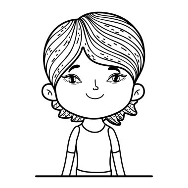 sevimli küçük çocuk karakter