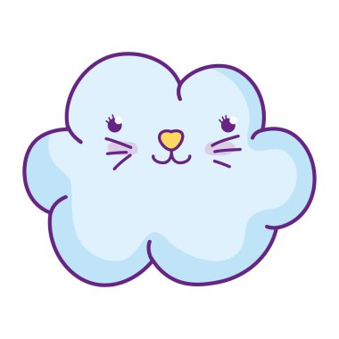 şirin bulut kawaii karakter