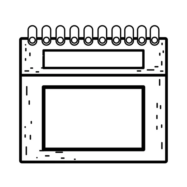 Calendrier rappel icône isolée — Image vectorielle