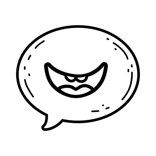 Comic speech bubble with smile — Stock Vector