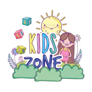 küçük kız kampında blok sayılarla oynamak