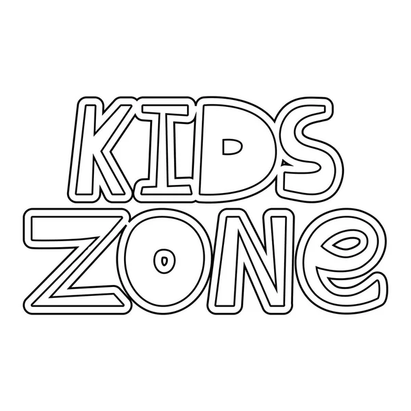 Happy kids zone ordet etikett — Stock vektor
