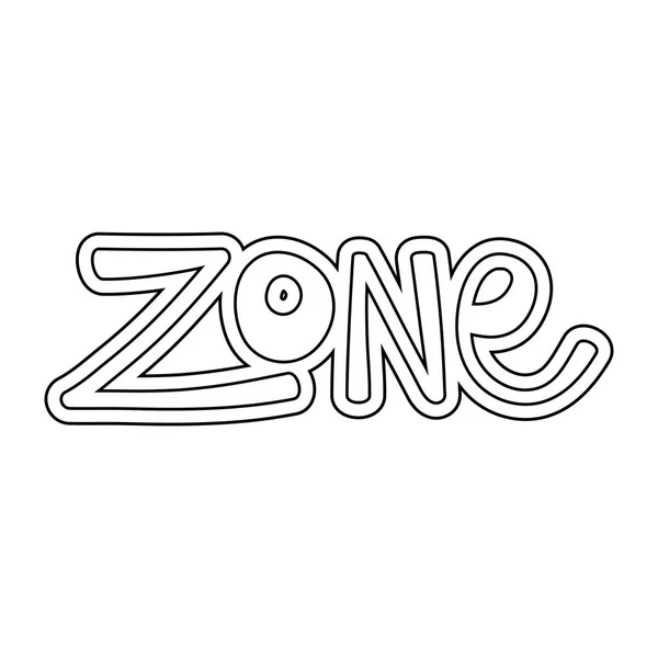 Geïsoleerde pictogram van zone word — Stockvector