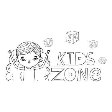 küçük kız blokları sayılarla oynamak