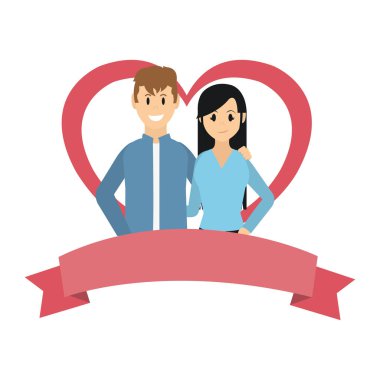 Genç çift çizgi film