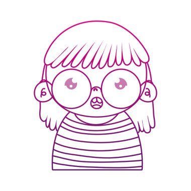 Anahat mutlu kız gözlük saç modeli ve bluz ile bozulmuş