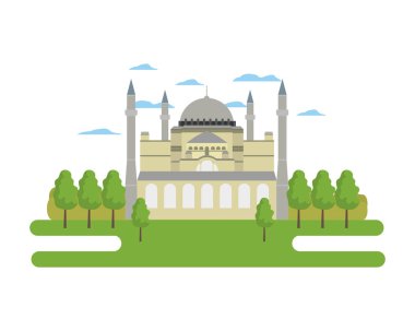 Hindistan ve güzellik ağaçlarda Taj mahal