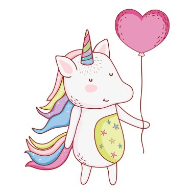 Unicorn ile balon çizgi film