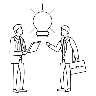 Exectuive işadamları avatar siyah beyaz