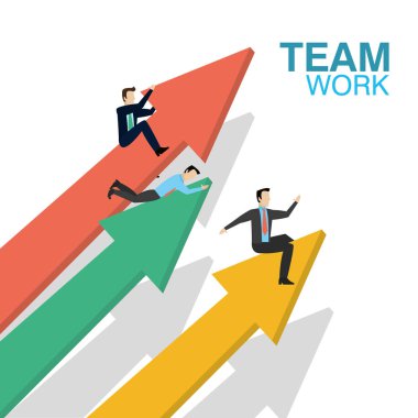İş takım çalışması konsepti