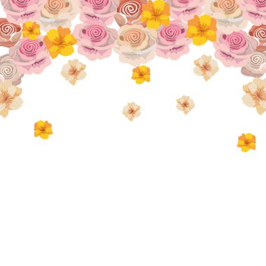 güzel rustik egzotik gül yaprakları ile