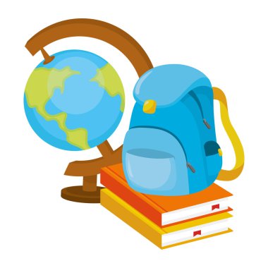 okul dünya harita çizgi film