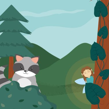 Orman perisi ve rakun