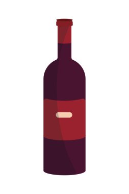 Şarap şişesi izole.