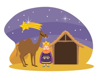 Noel nativity sahne karikatür