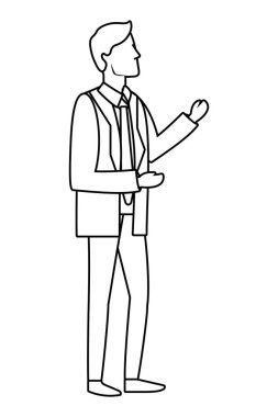 başarılı bir iş adamı avatar çizgi film