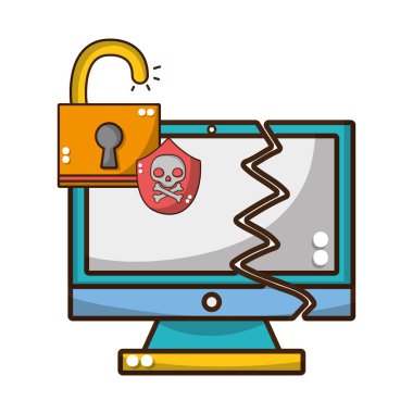Cybersecurity tehdit çizgi film