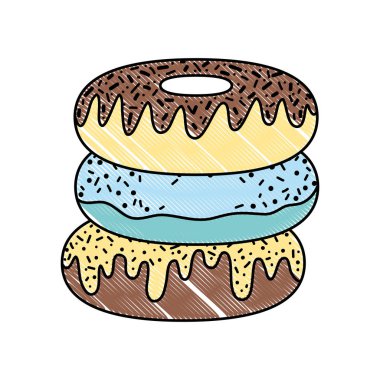 Doodle lezzetli taze çörek tatlı snack