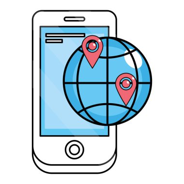 teknoloji smartphone çizgi film