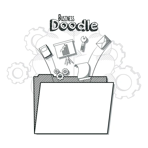 İş doodle kavramı — Stok Vektör