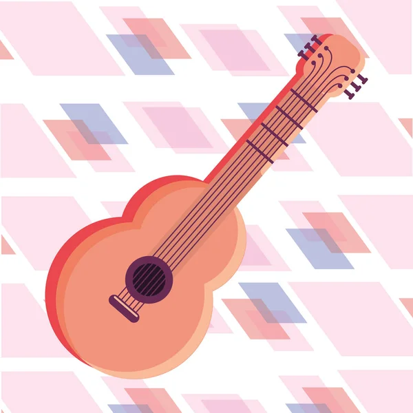 Icône isolée guitare — Image vectorielle