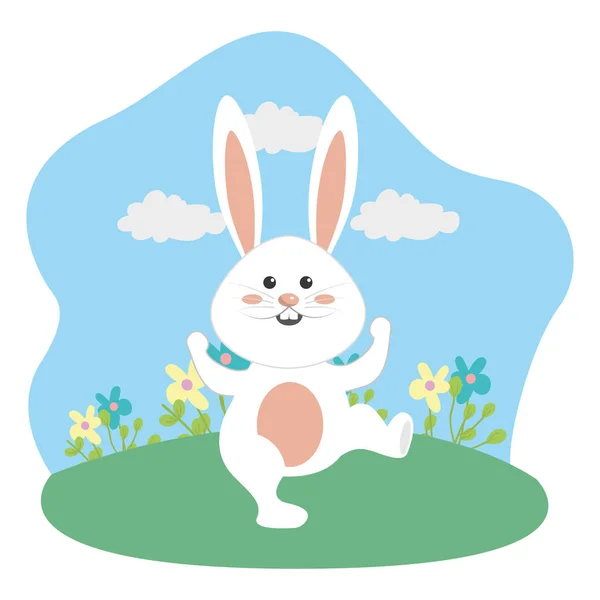 Diseño de dibujos animados de conejo — Vector de stock