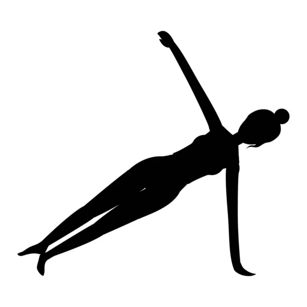 Жінка і йога — стоковий вектор